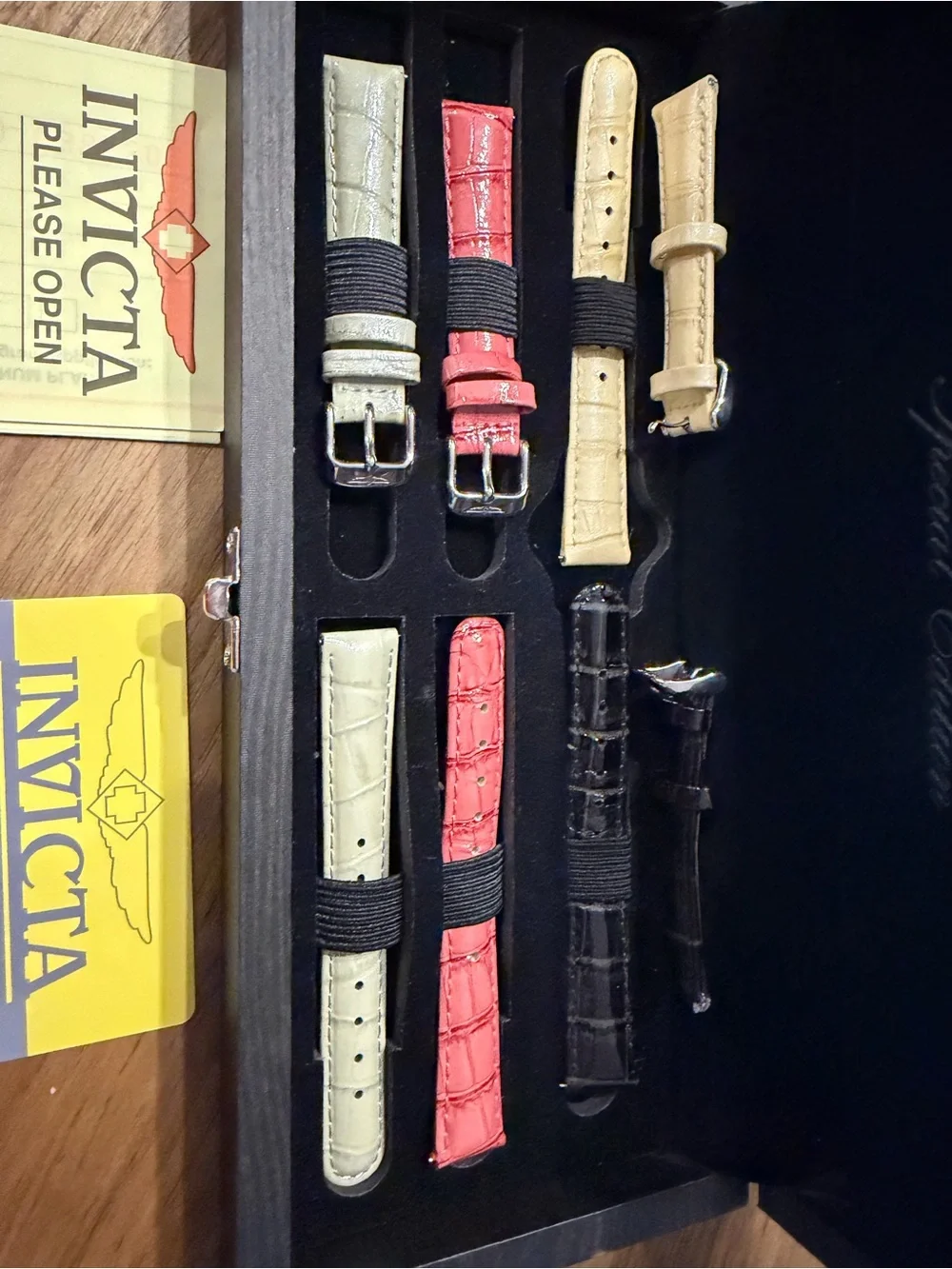 Invicta Interchangeable Watch Strap Set - Yellow, Black, Red, Cream